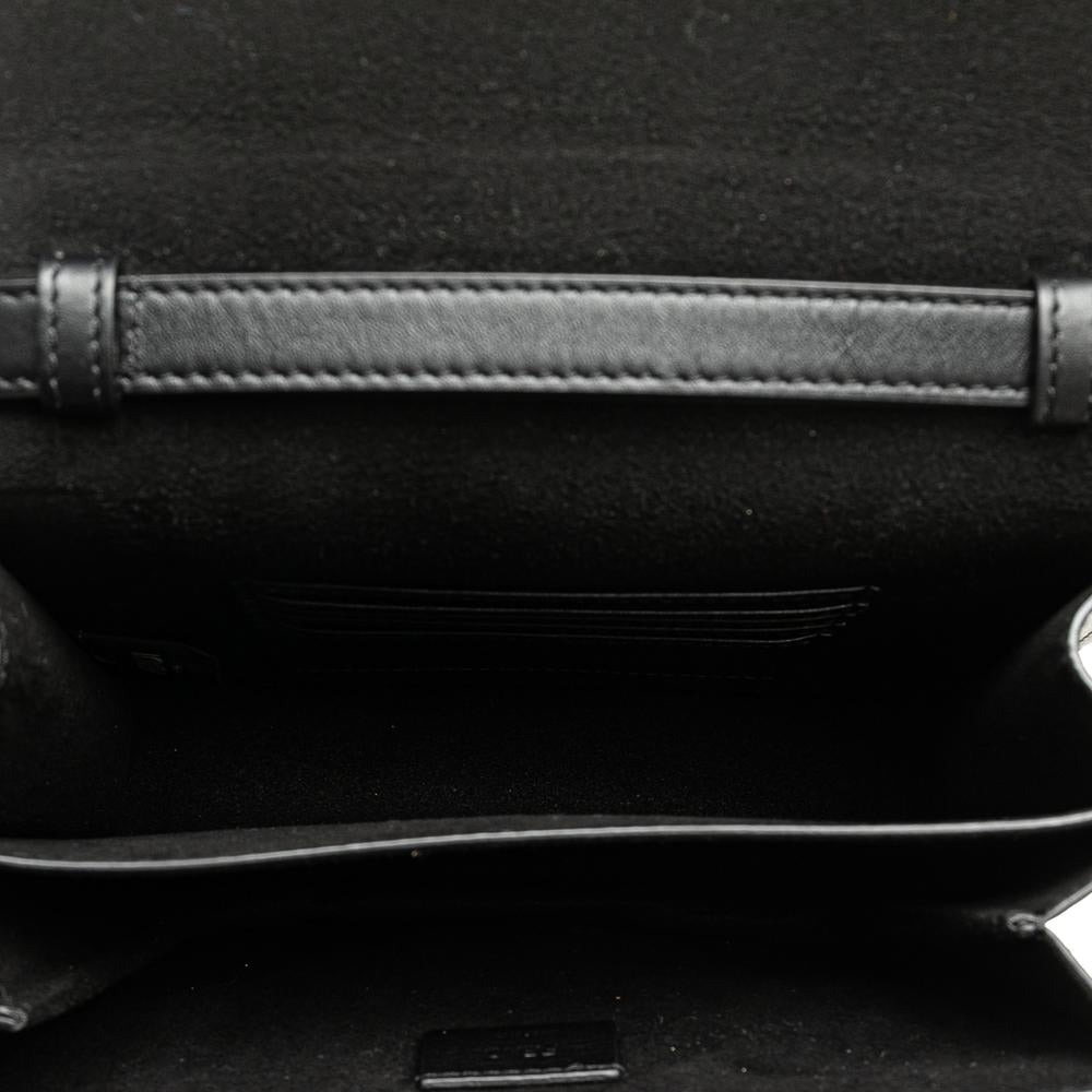 Black Leather Fendi Crossbody Bag