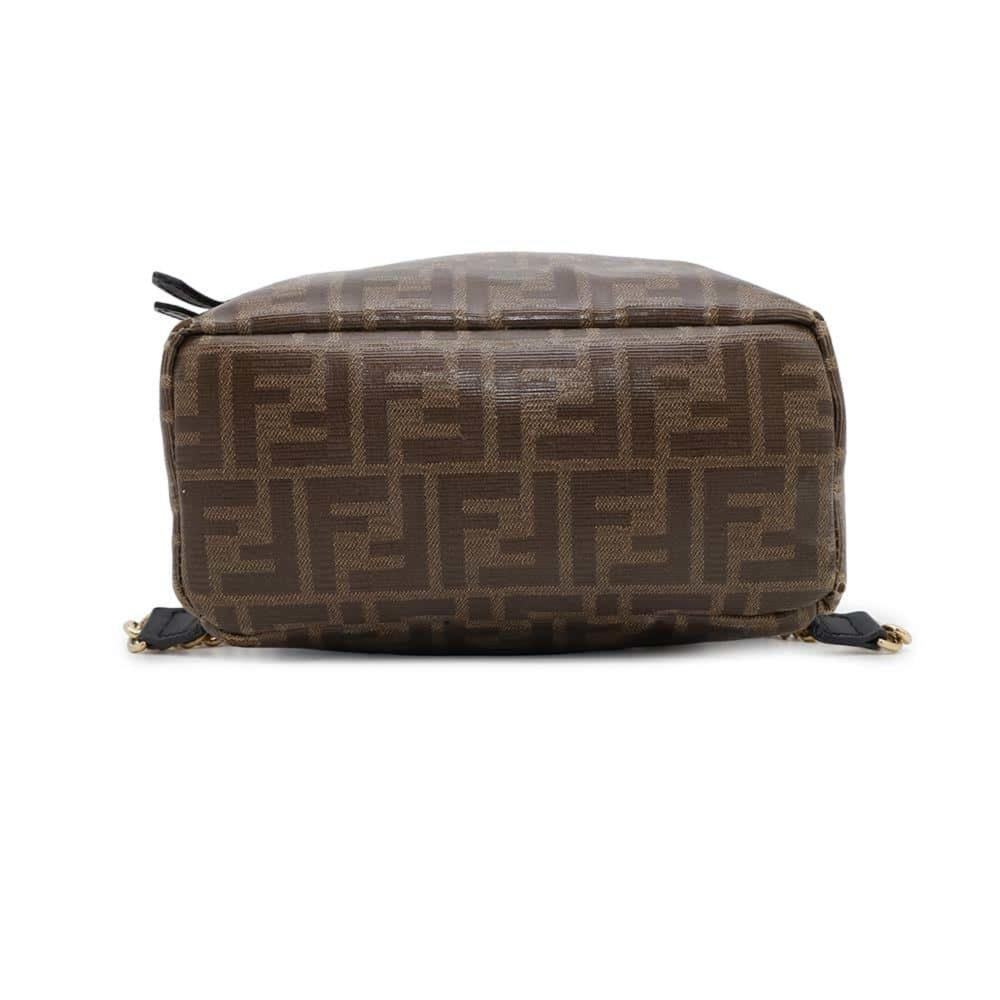 Black Leather Fendi Backpack