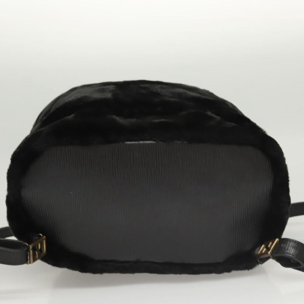 Black Leather Fendi Backpack
