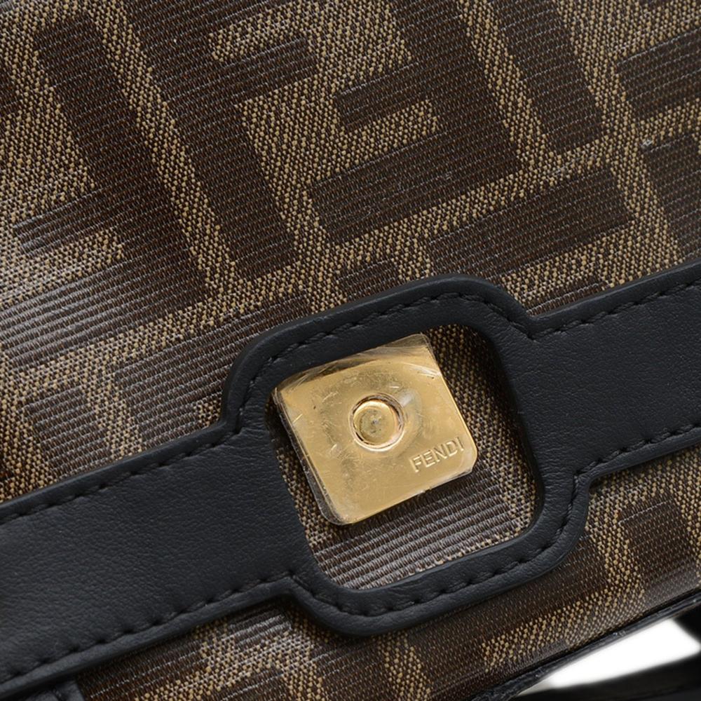 Black Leather Fendi Shoulder Bag