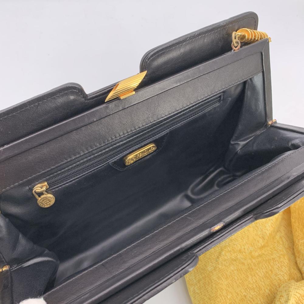 Black Leather Fendi Crossbody Bag