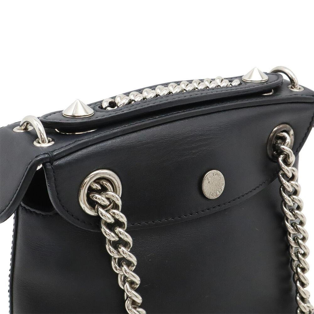 Black Leather Fendi Backpack