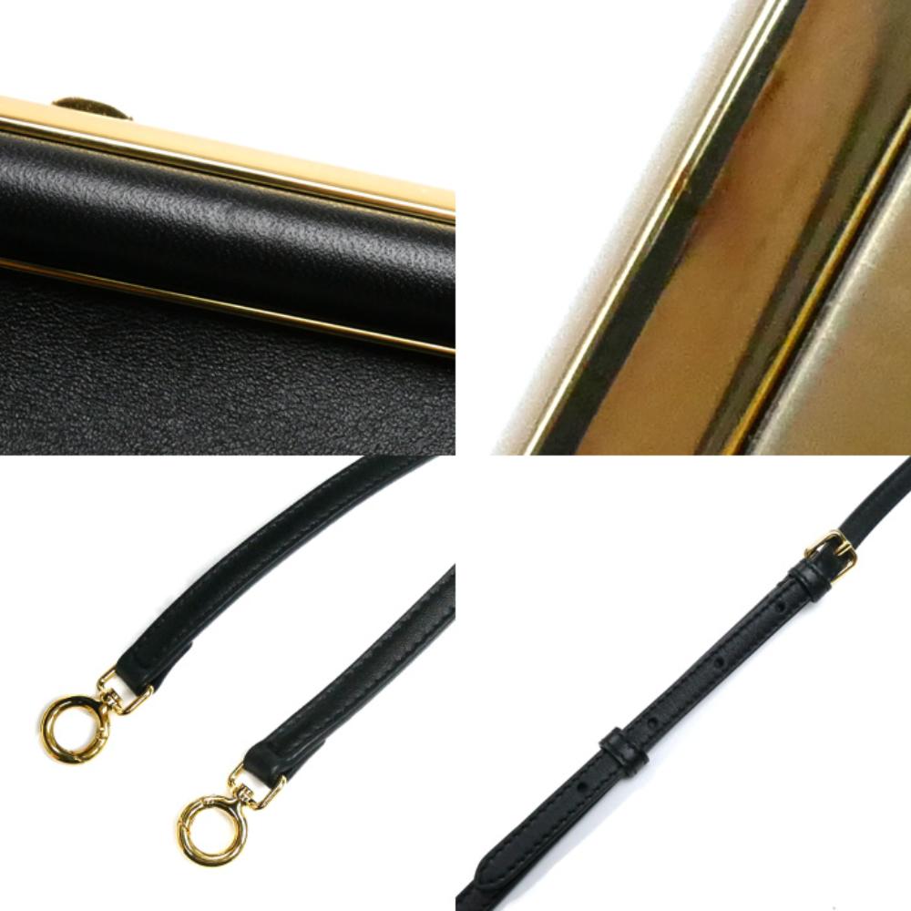 Black Leather Fendi Shoulder Bag