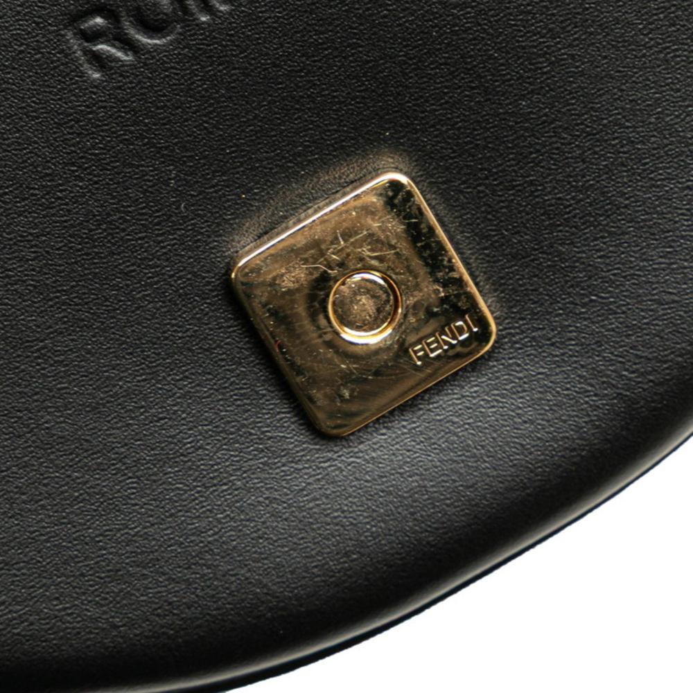 Black Leather Fendi Crossbody Bag
