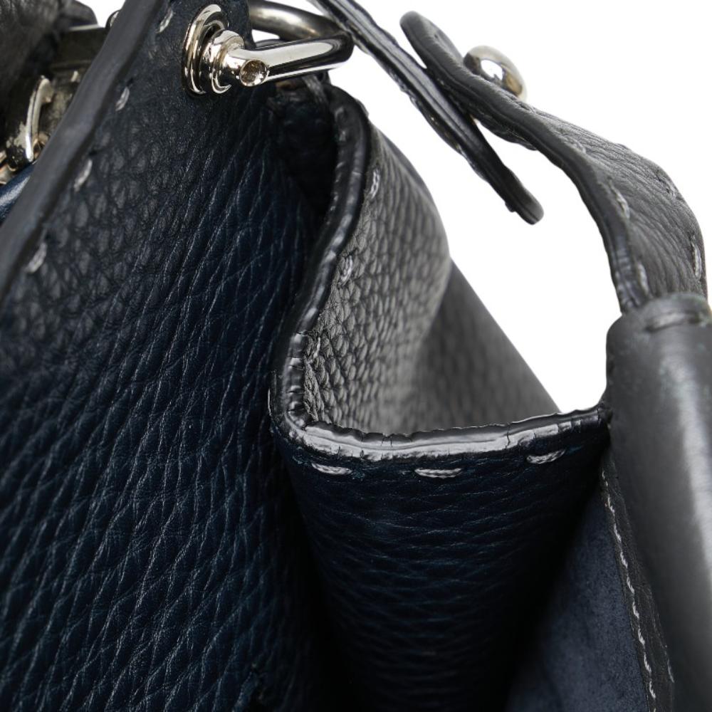 Black Leather Fendi Shoulder Bag