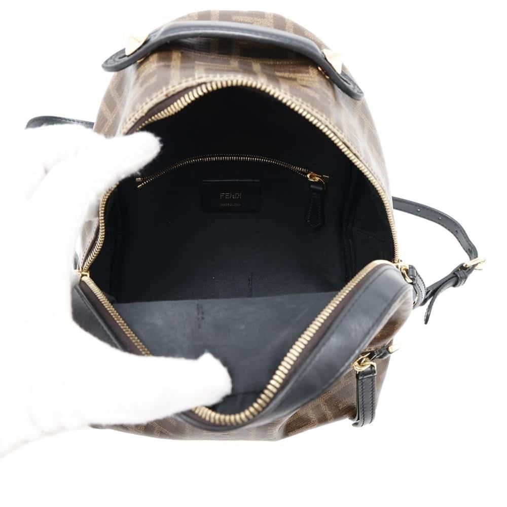 Black Leather Fendi Backpack