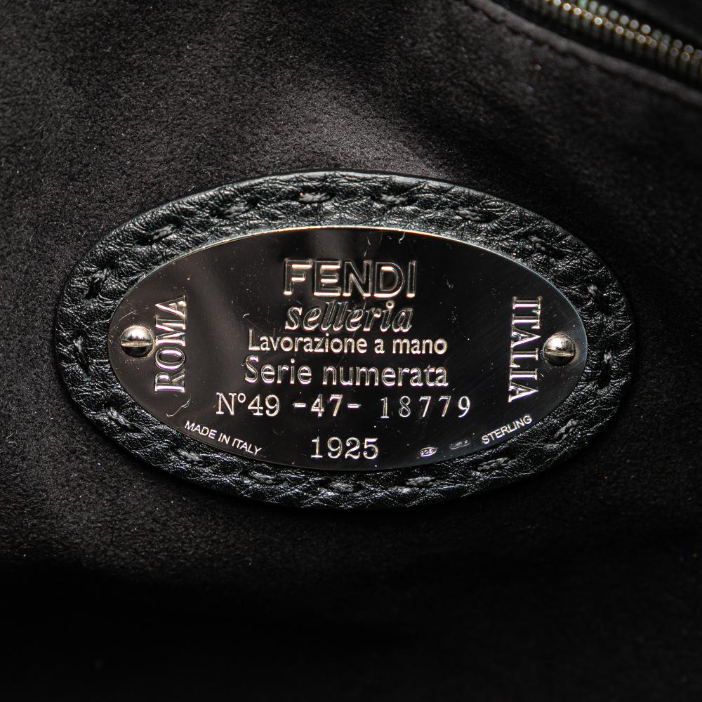 Black Leather Fendi Crossbody Bag
