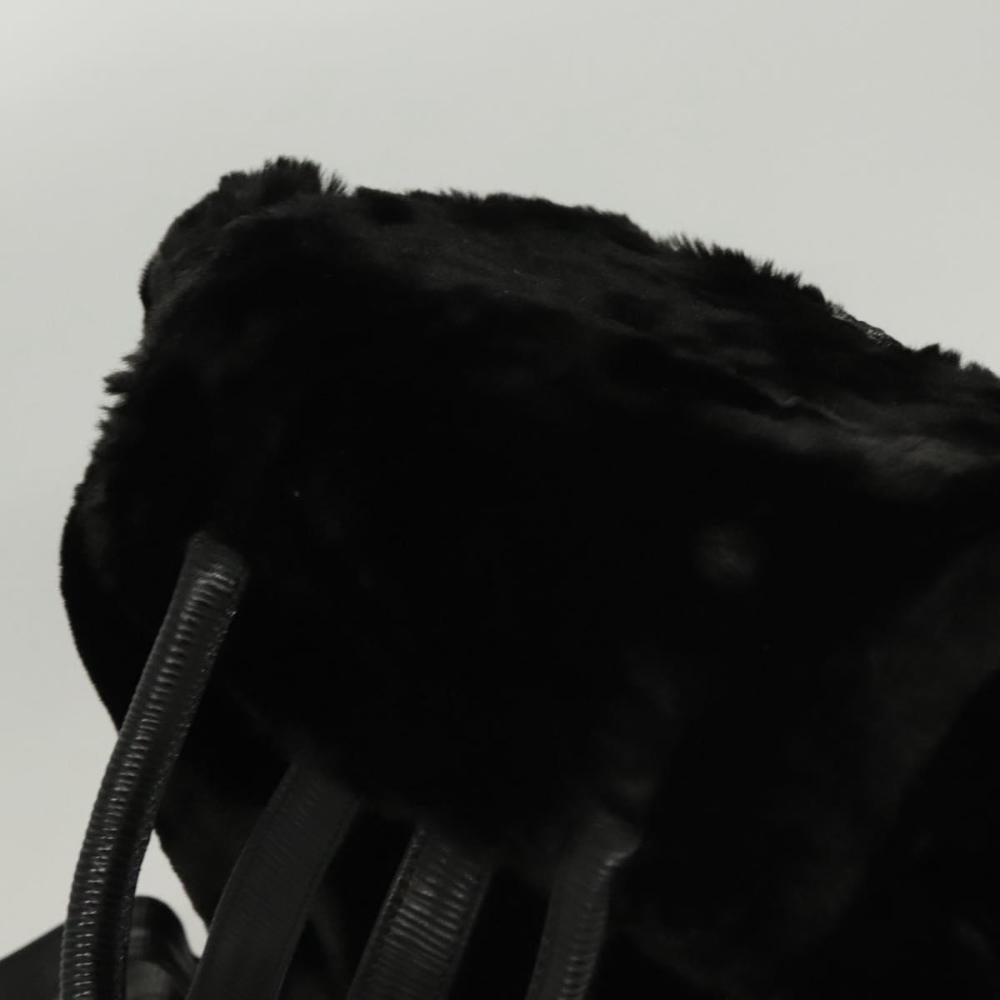 Black Leather Fendi Backpack
