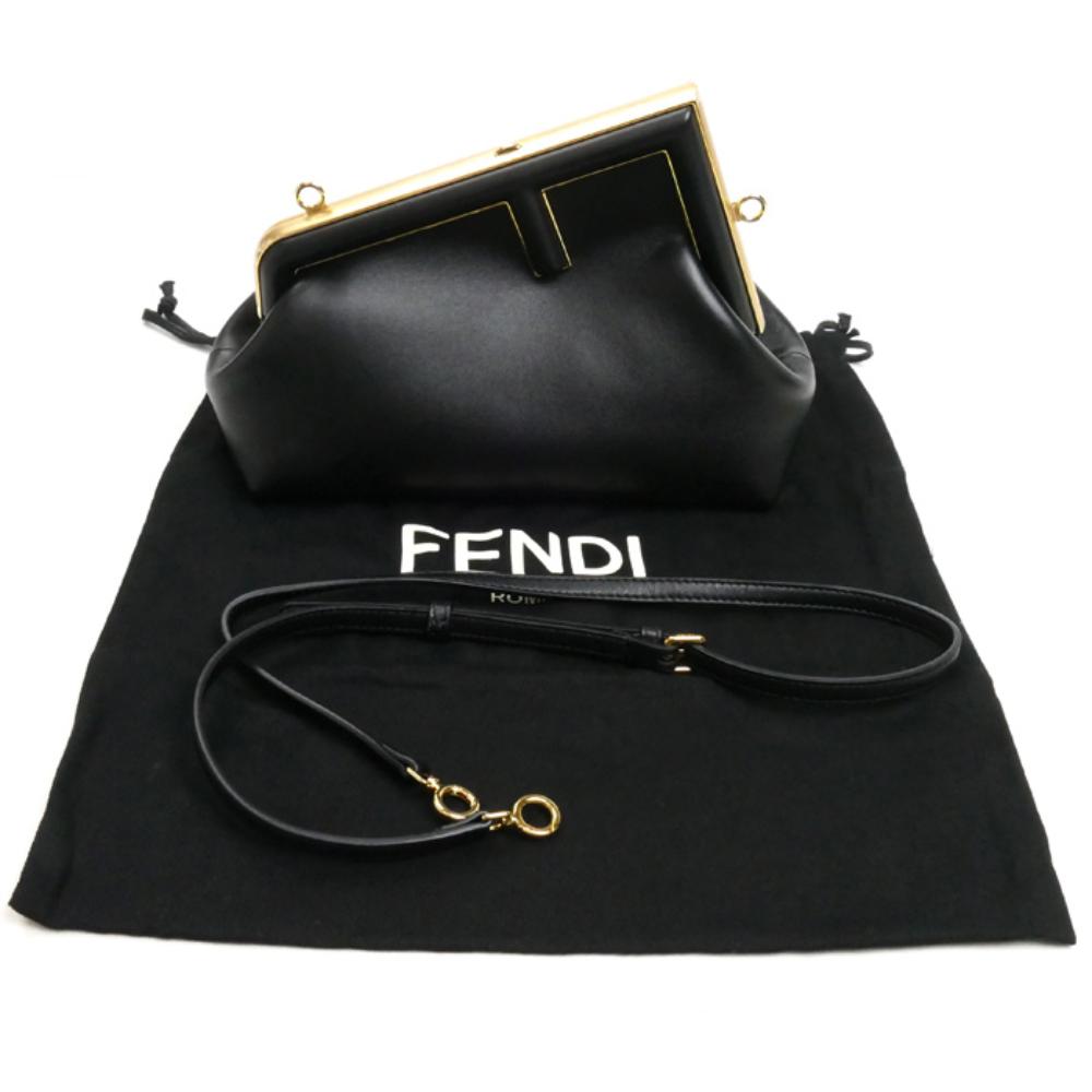 Black Leather Fendi Shoulder Bag
