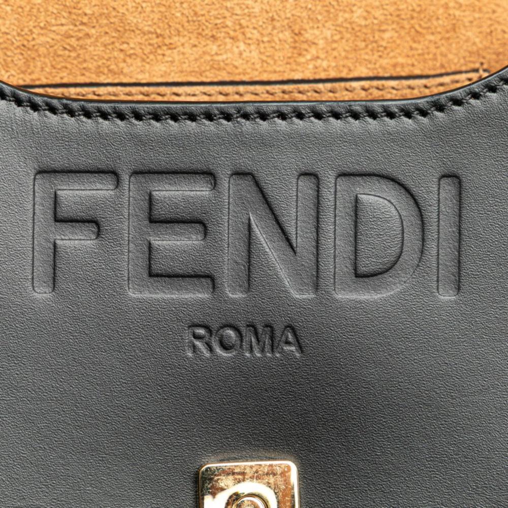 Black Leather Fendi Crossbody Bag