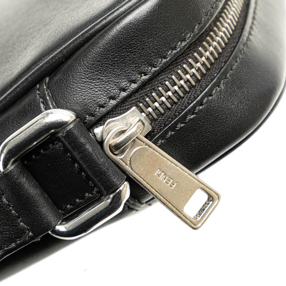 Black Leather Fendi Crossbody Bag