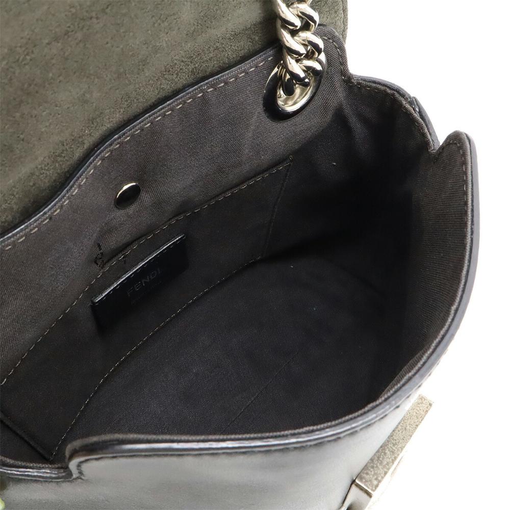 Black Leather Fendi Backpack