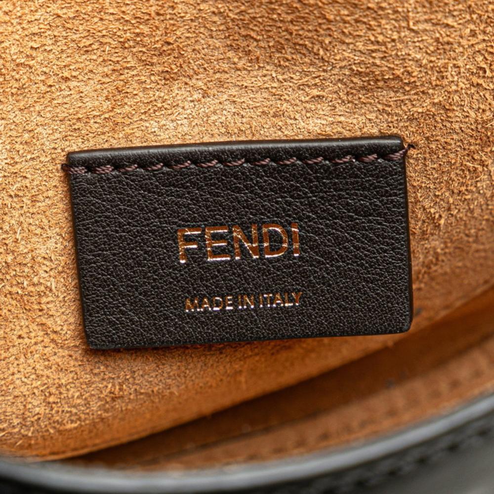 Black Leather Fendi Crossbody Bag