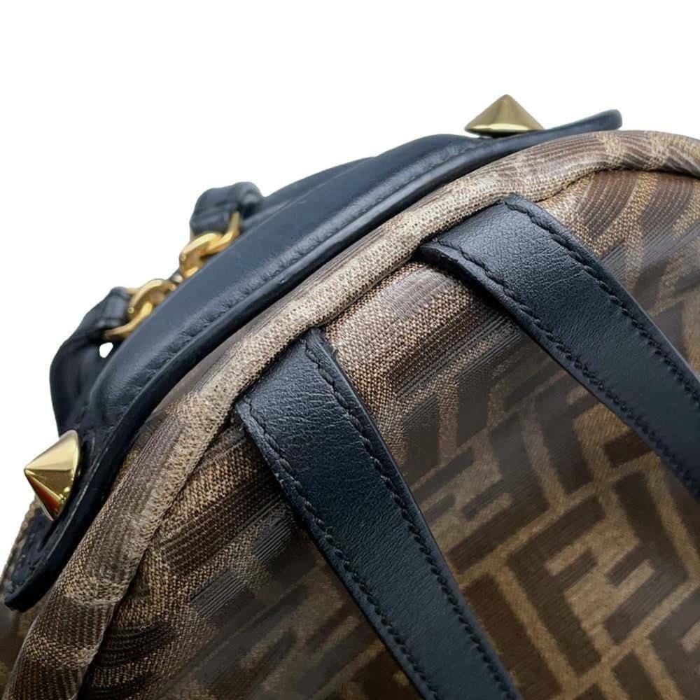 Black Leather Fendi Backpack