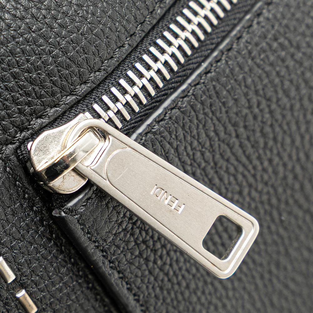 Black Leather Fendi Crossbody Bag
