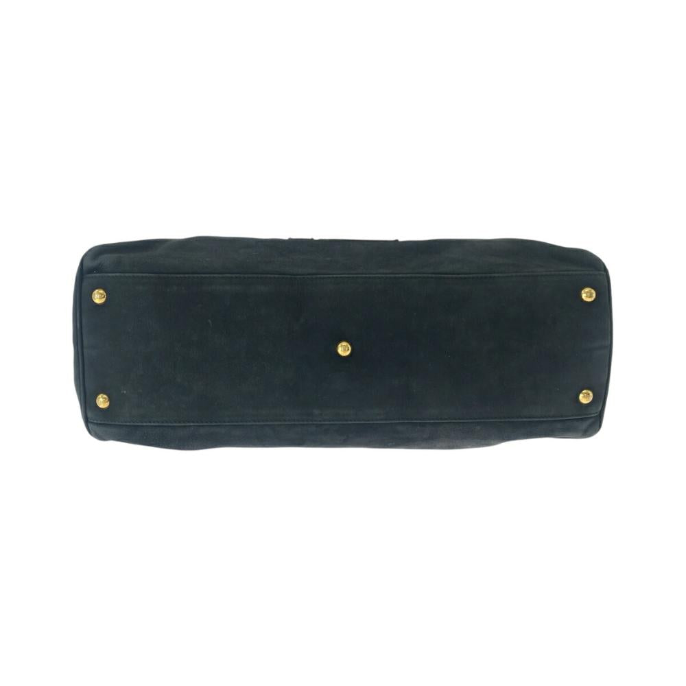 Black Suede Fendi Shoulder Bag
