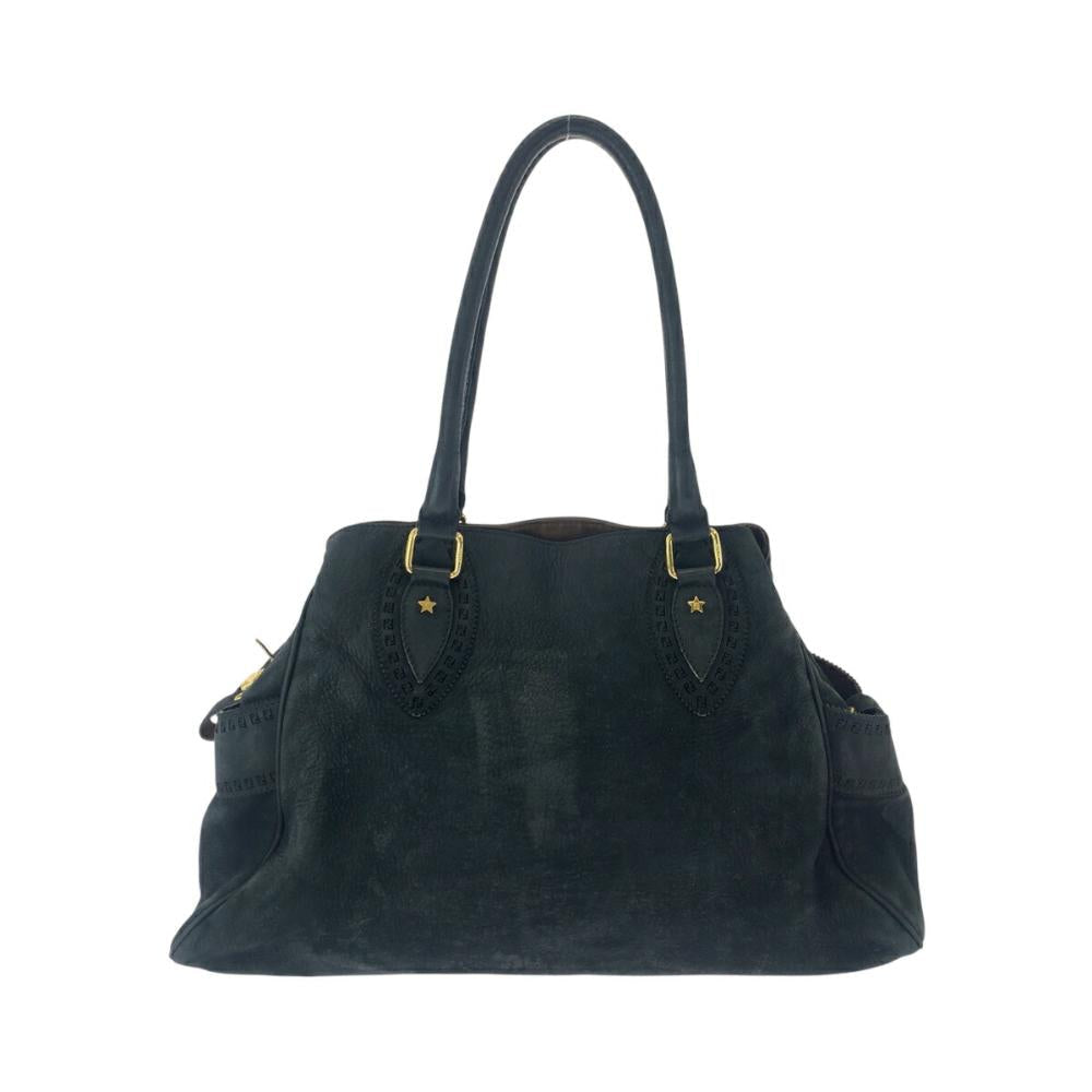 Black Suede Fendi Shoulder Bag