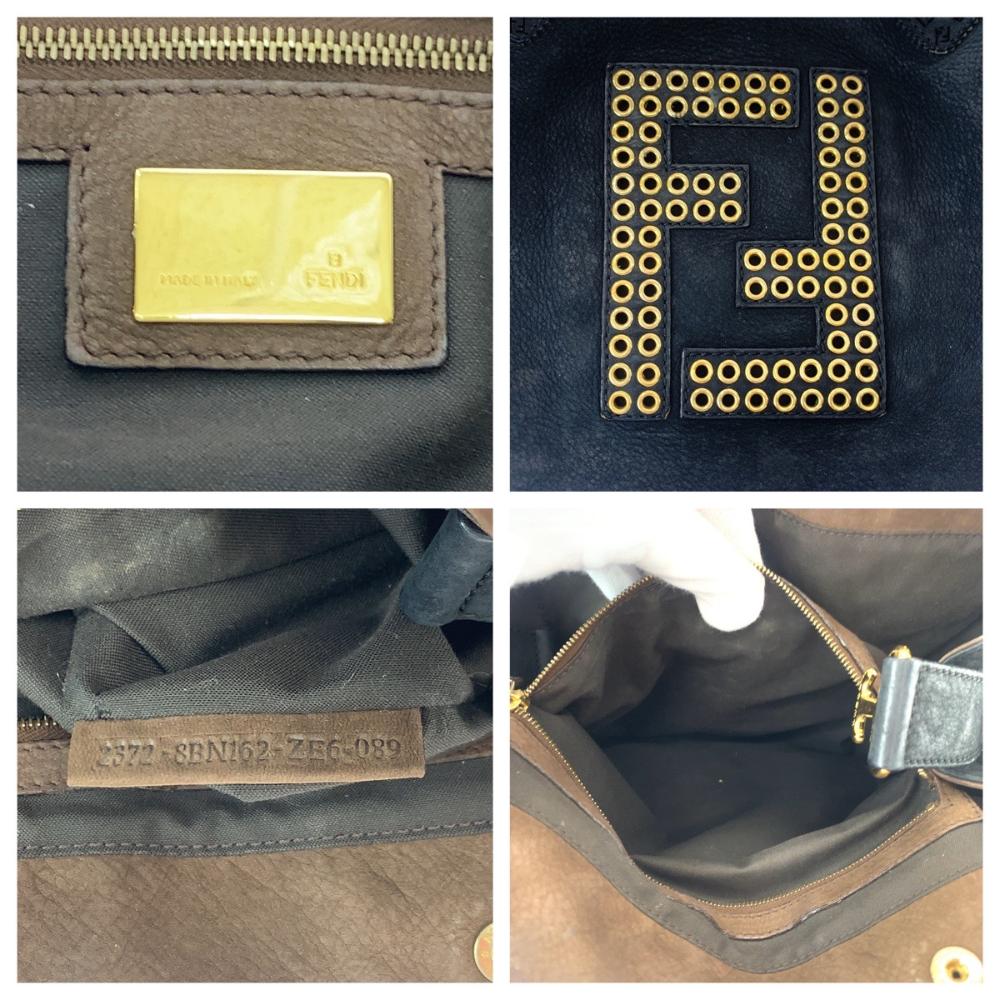 Black Suede Fendi Shoulder Bag