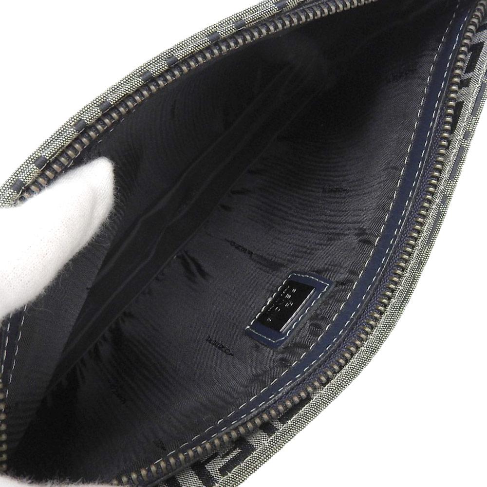 Blue Canvas Fendi Clutch