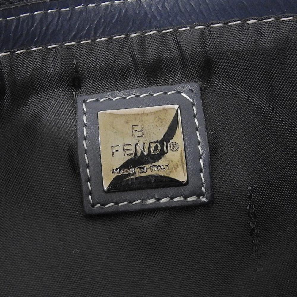 Blue Canvas Fendi Clutch