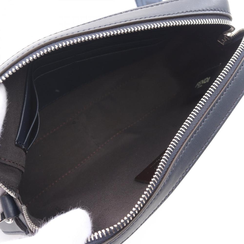 Blue Canvas Fendi Shoulder Bag