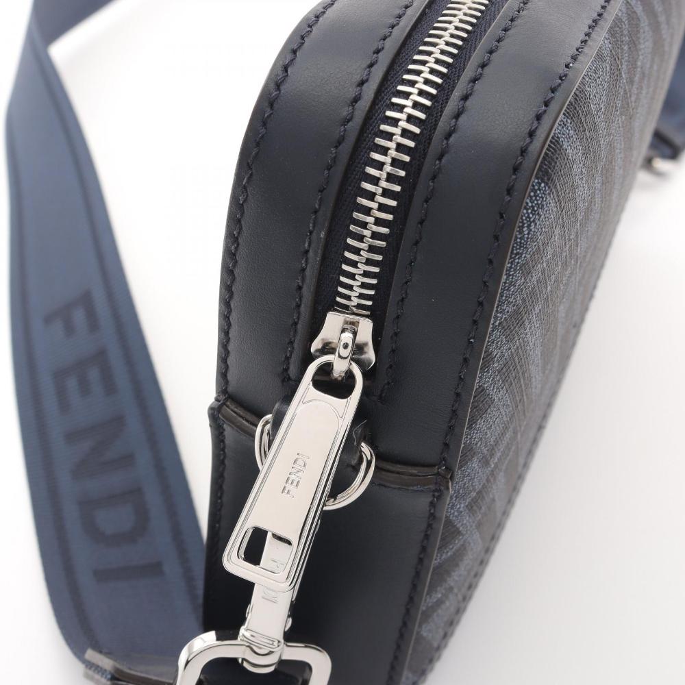 Blue Canvas Fendi Shoulder Bag
