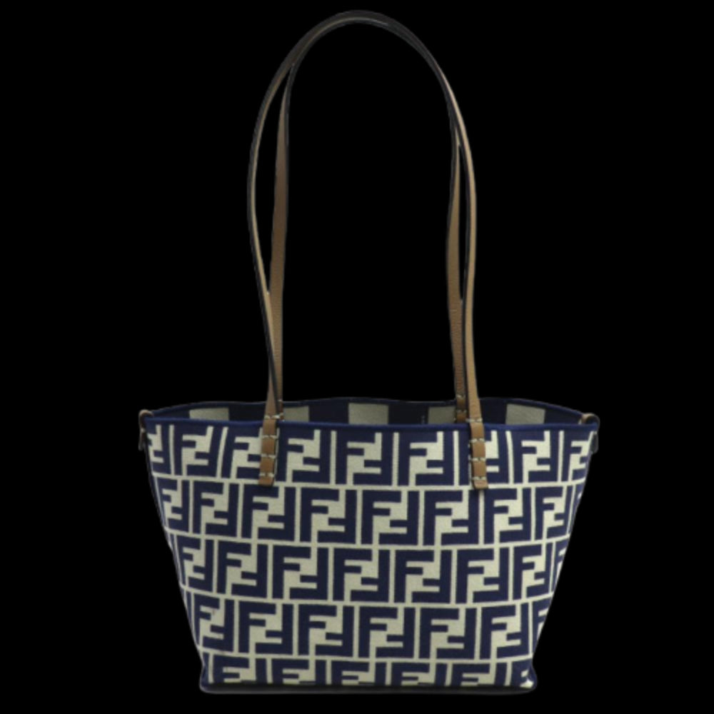 Blue Canvas Fendi Tote
