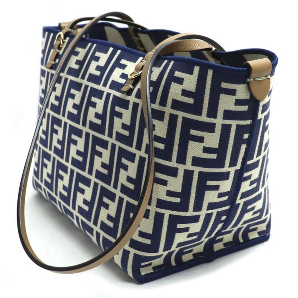 Blue Canvas Fendi Tote
