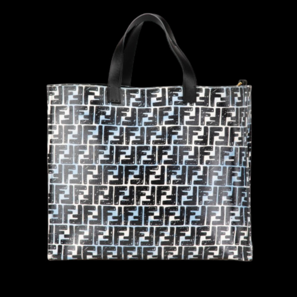Blue Fabric Fendi Tote