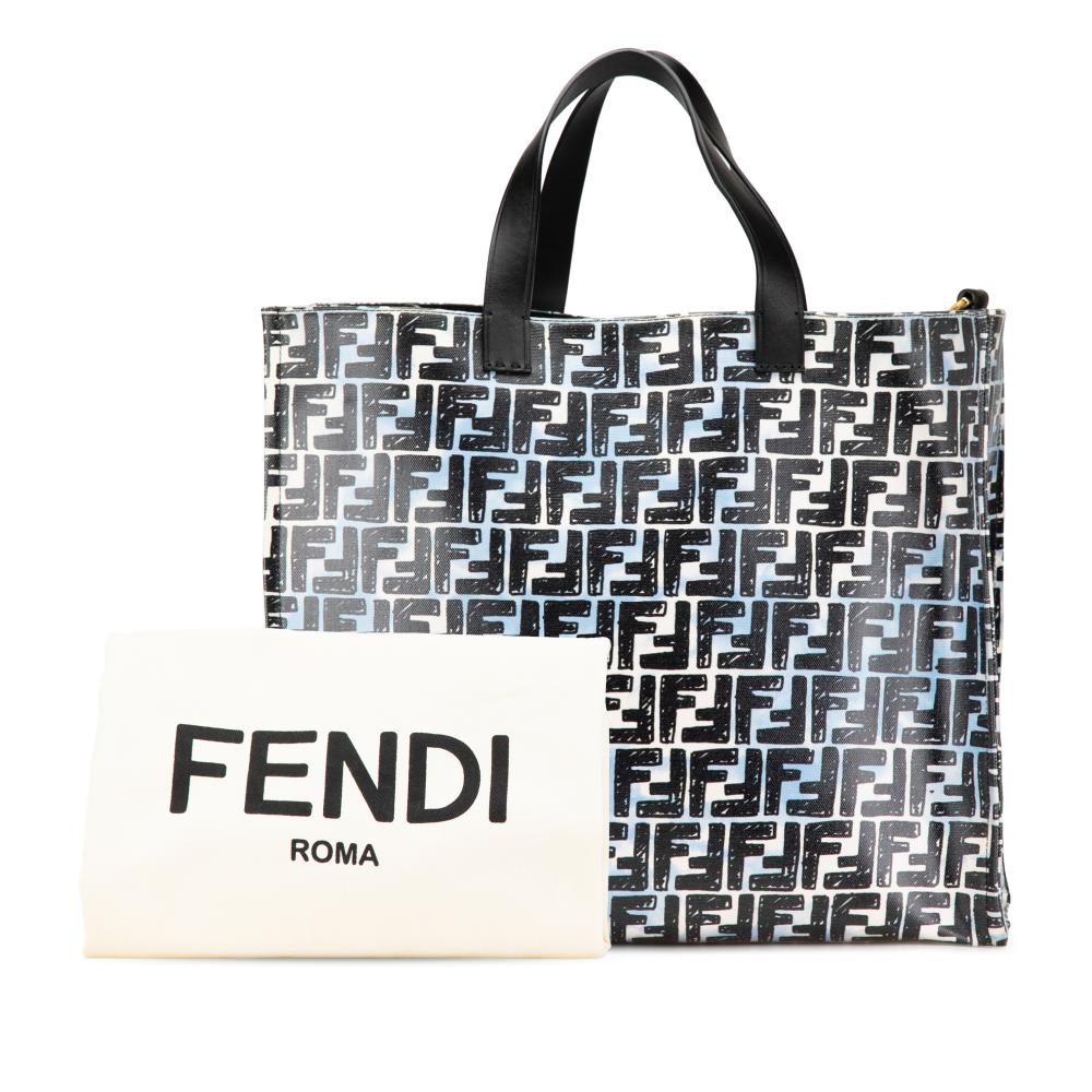 Blue Fabric Fendi Tote