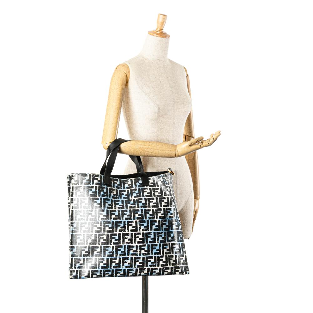 Blue Fabric Fendi Tote