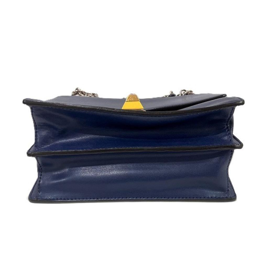 Blue Leather Fendi Crossbody Bag