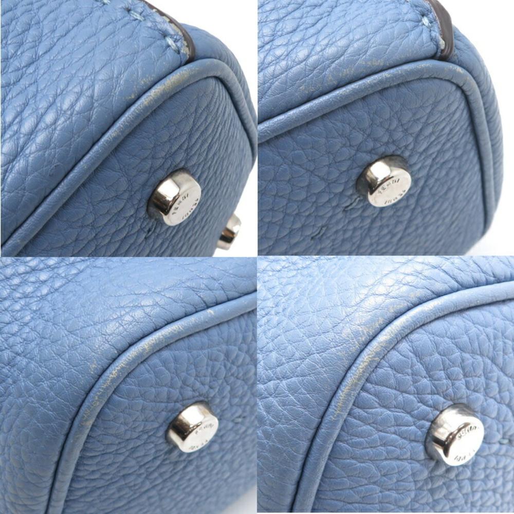 Blue Leather Fendi Shoulder Bag