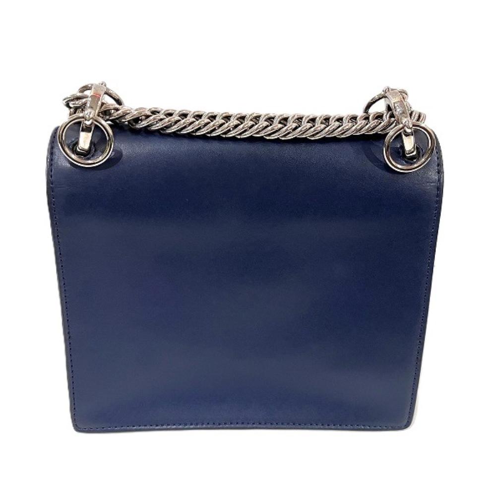 Blue Leather Fendi Shoulder Bag