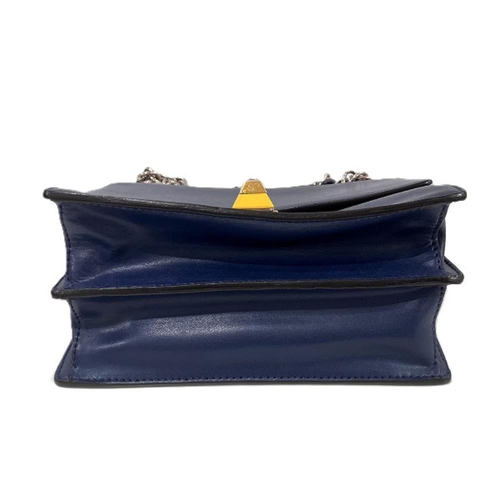 Blue Leather Fendi Shoulder Bag