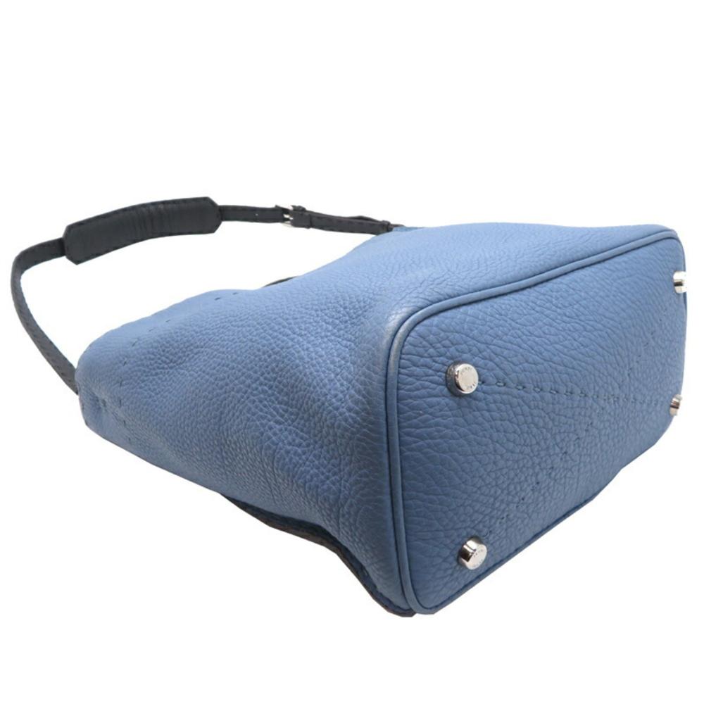 Blue Leather Fendi Shoulder Bag