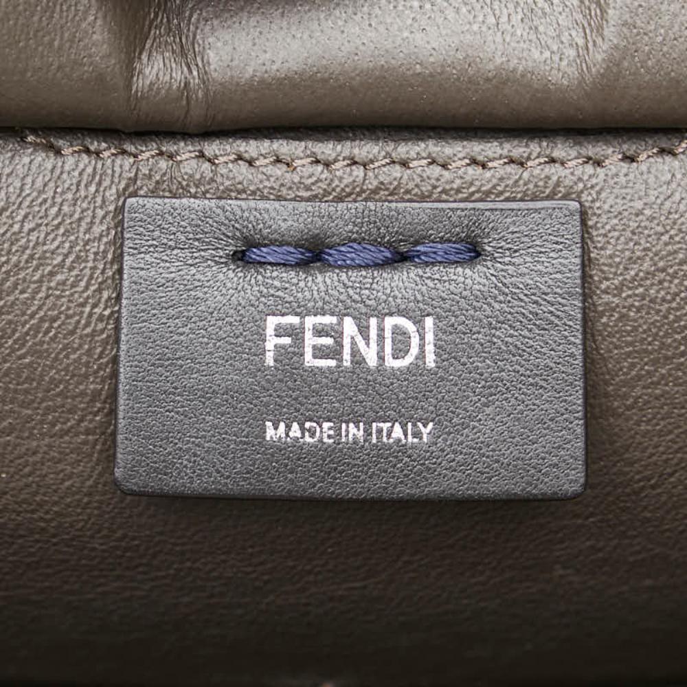 Blue Leather Fendi Shoulder Bag