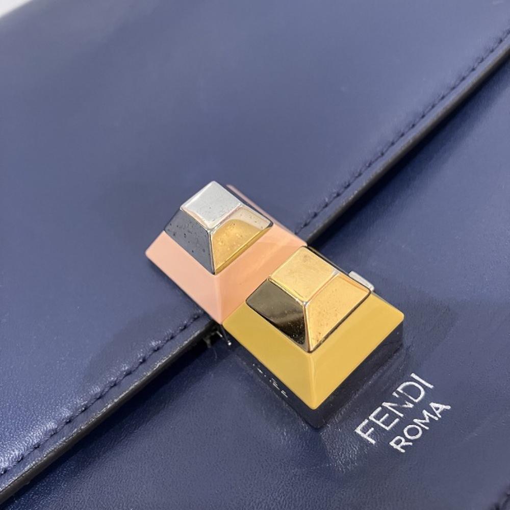 Blue Leather Fendi Shoulder Bag