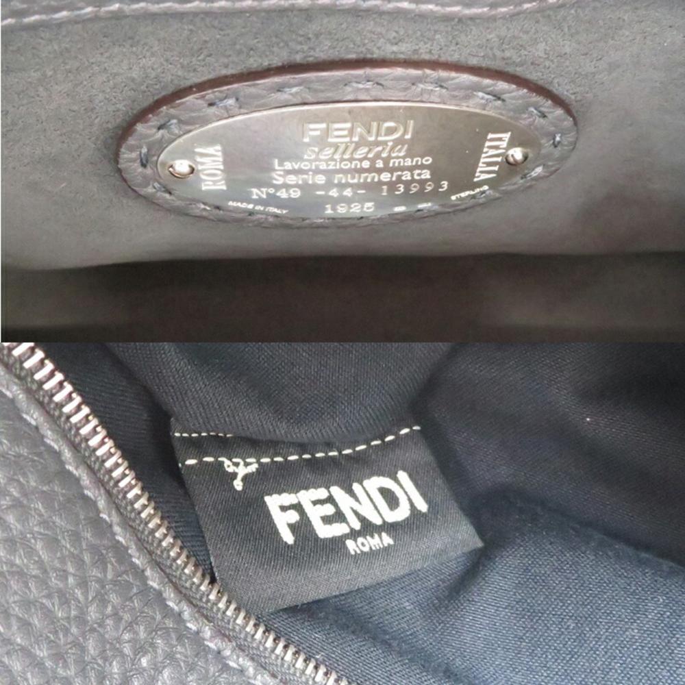 Blue Leather Fendi Shoulder Bag