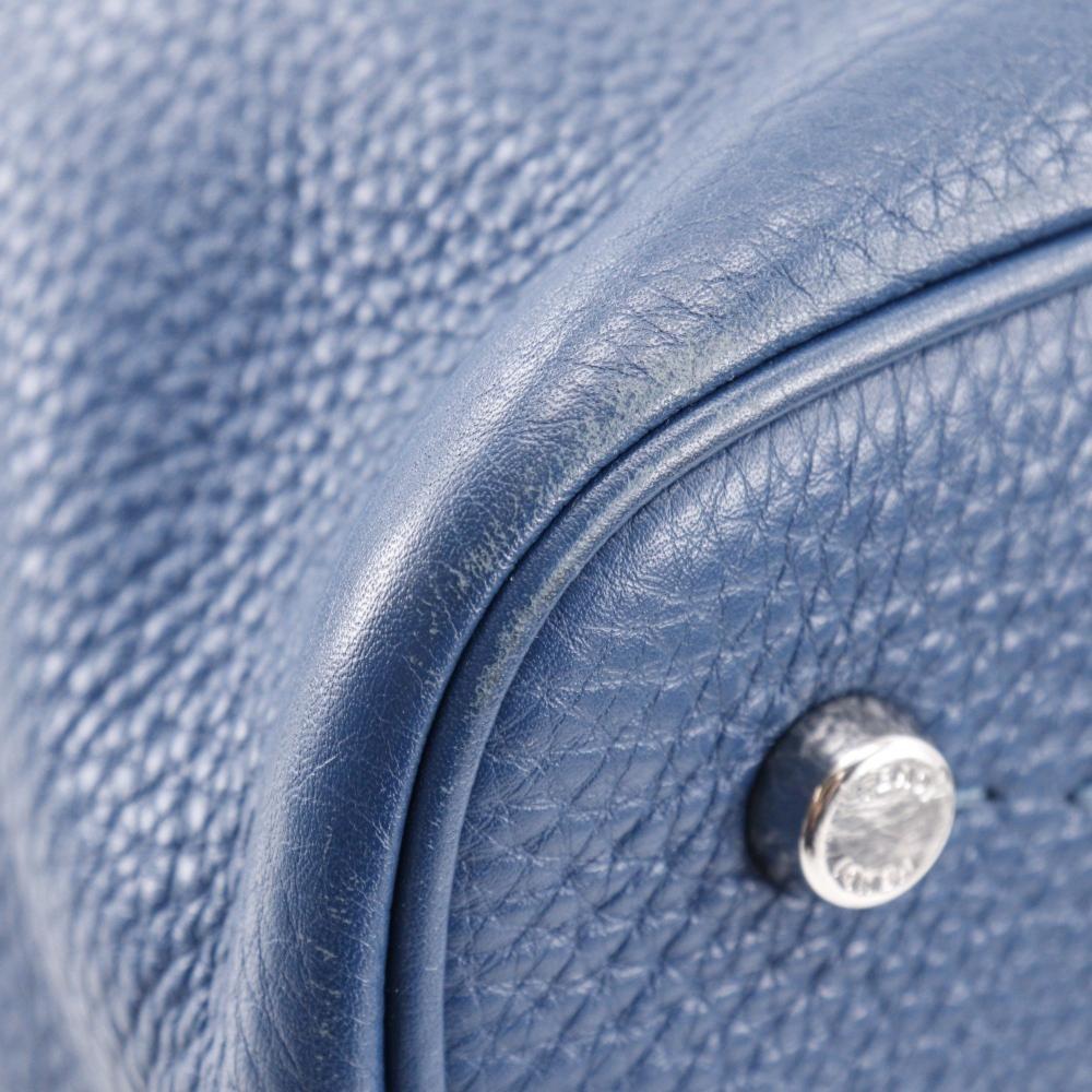 Blue Leather Fendi Shoulder Bag