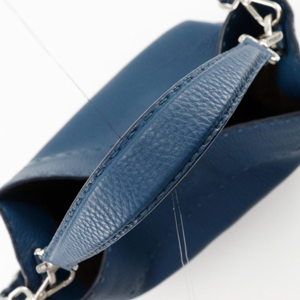 Blue Leather Fendi Shoulder Bag