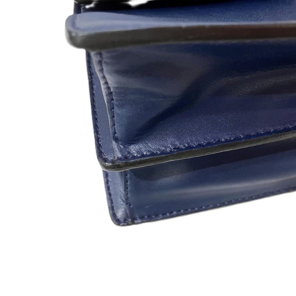 Blue Leather Fendi Shoulder Bag