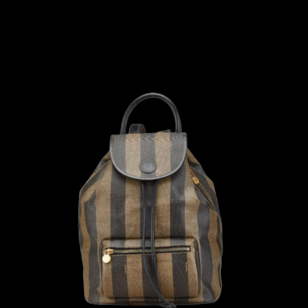 Brown Canvas Fendi Backpack