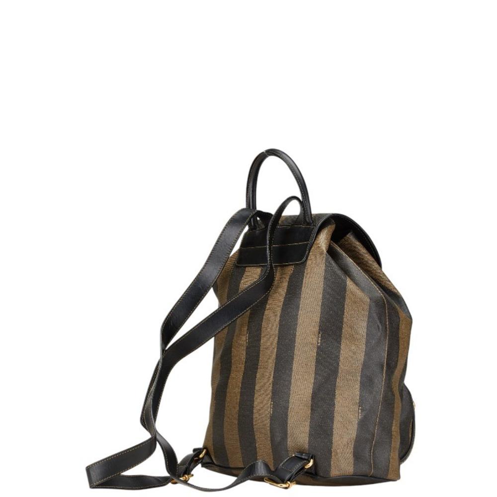 Brown Canvas Fendi Backpack