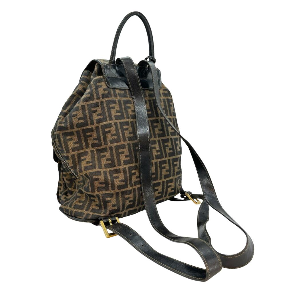 Brown Canvas Fendi Backpack