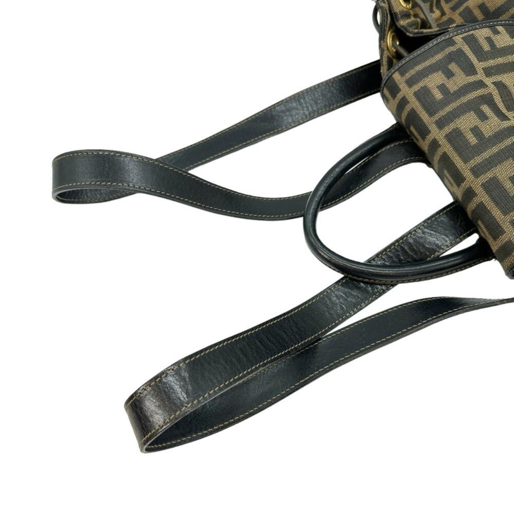 Brown Canvas Fendi Backpack