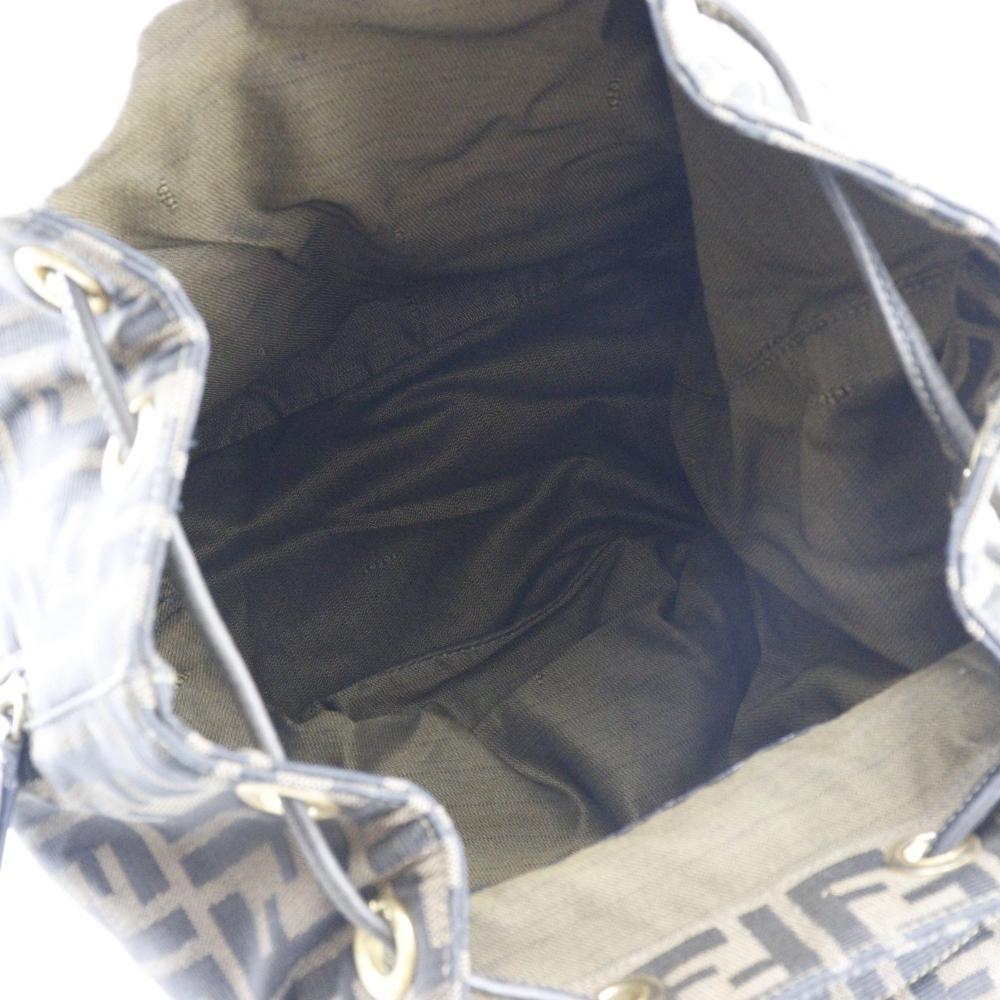 Brown Canvas Fendi Backpack