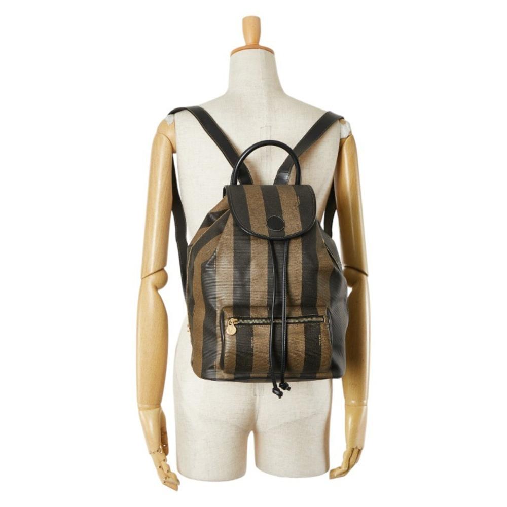 Brown Canvas Fendi Backpack