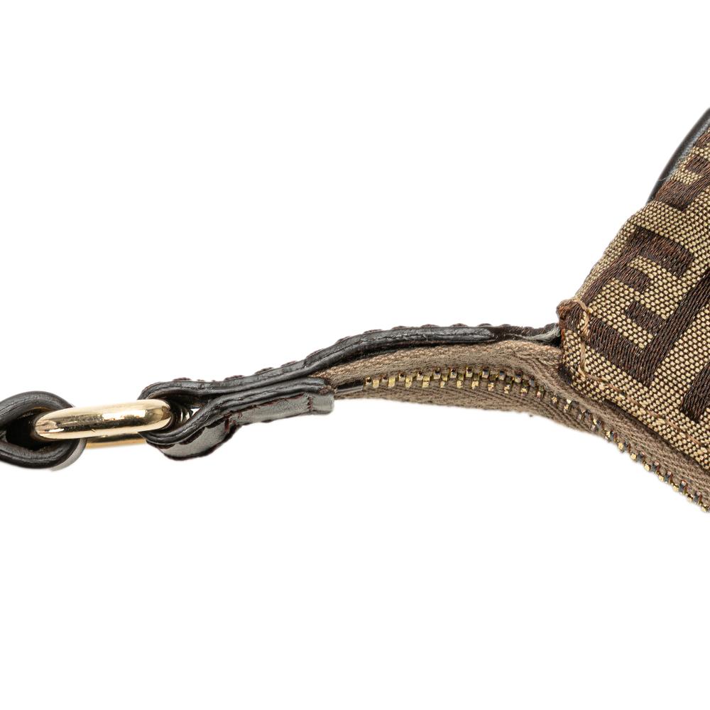 Brown Canvas Fendi Crossbody Bag