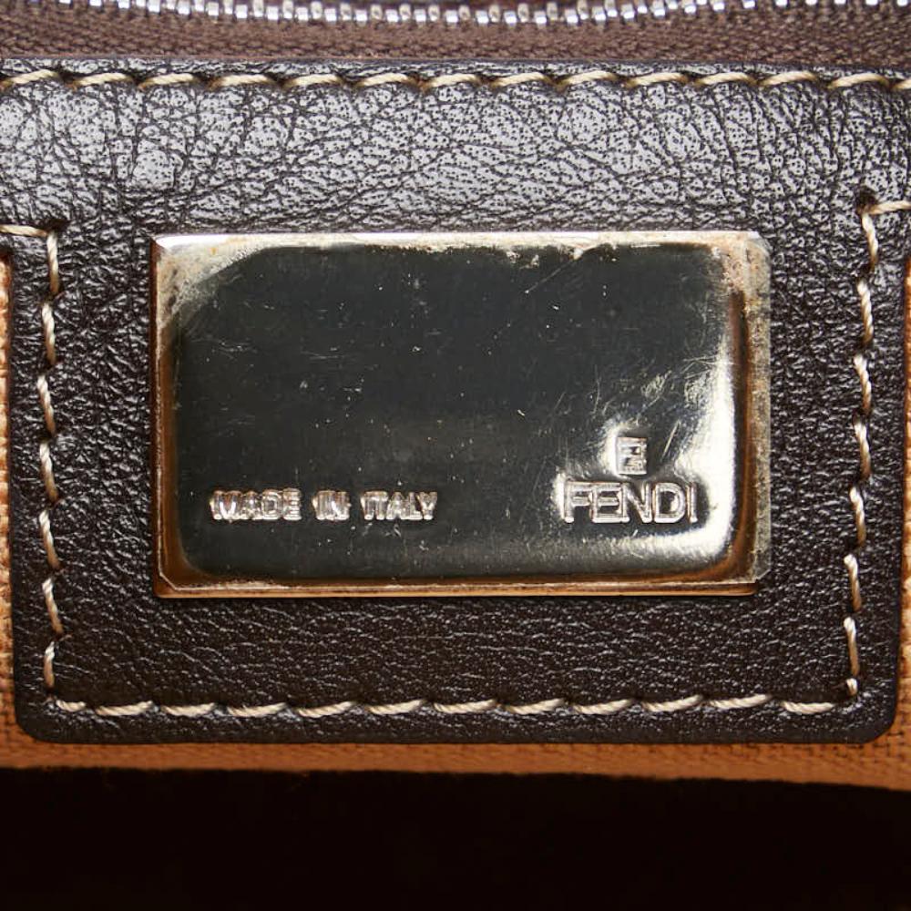 Brown Canvas Fendi Crossbody Bag